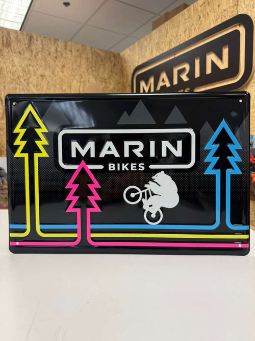 METAL TACKER SIGN WHEELIE BEAR