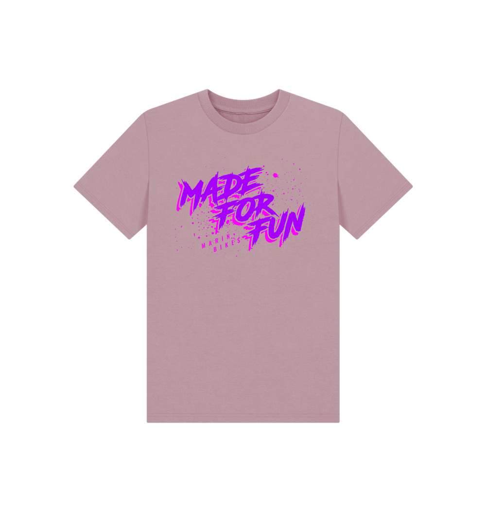 Mauve Printed Kids T-Shirt Front