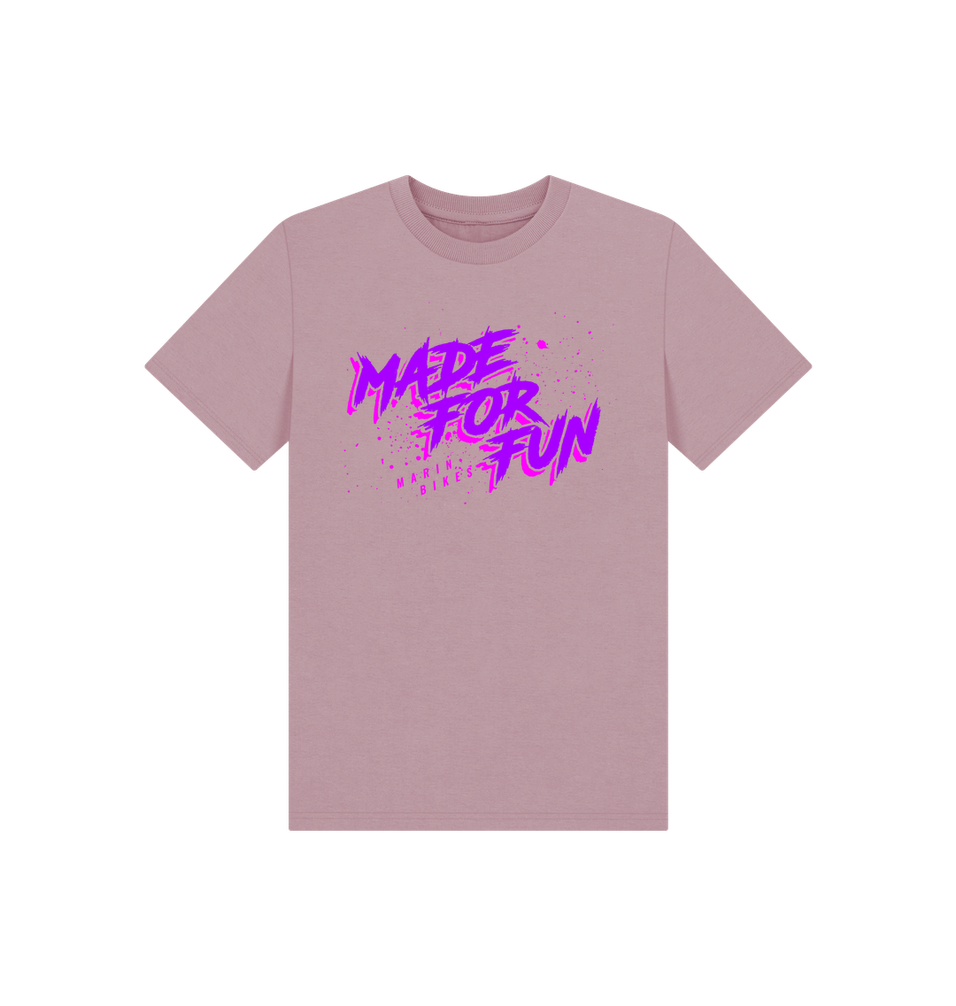 Mauve Printed Kids T-Shirt Front