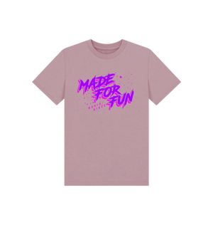 Mauve Printed Kids T-Shirt Front