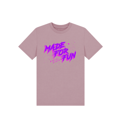 Mauve Printed Kids T-Shirt Front