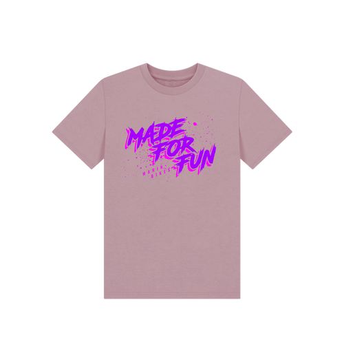 Mauve Printed Kids T-Shirt Front