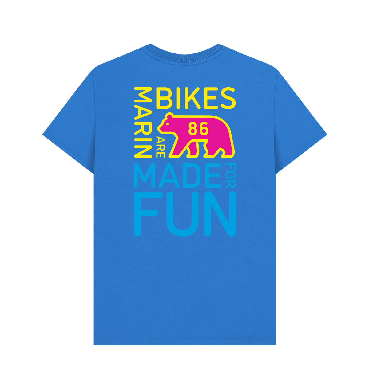 Bright Blue Printed T-shirt Back