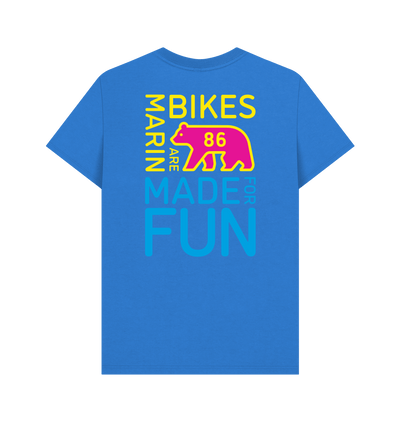 Bright Blue Printed T-shirt Back