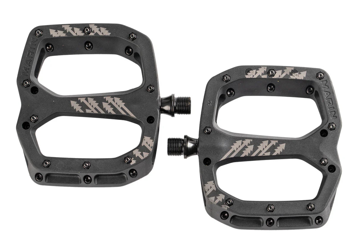 Black Marin Bikes Oso flat pedals