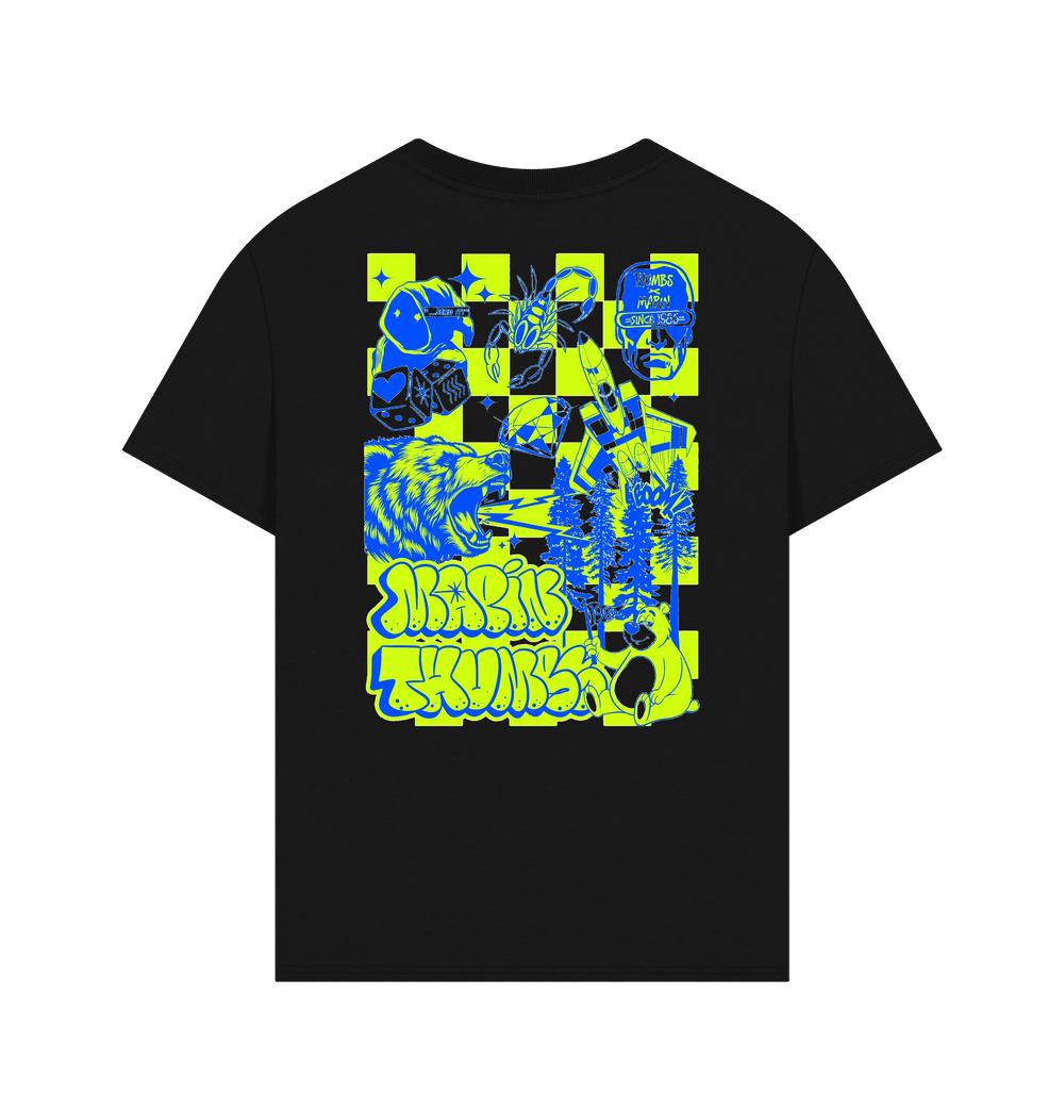 Black Printed T-shirt Back