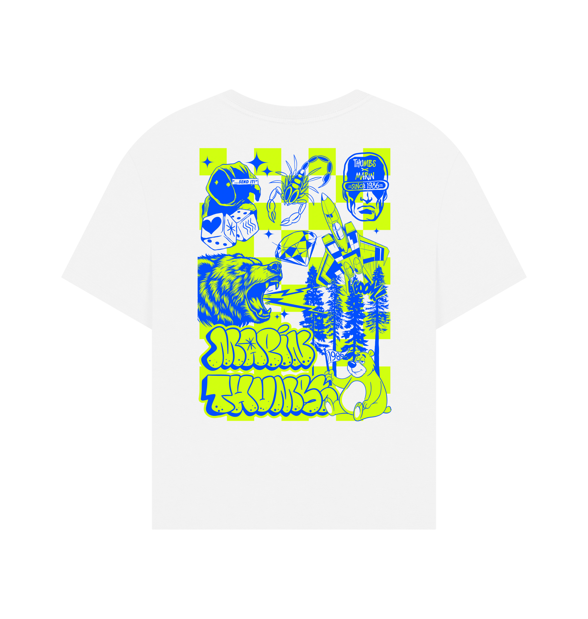 White Printed T-shirt Back