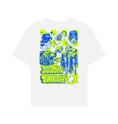 White Printed T-shirt Back
