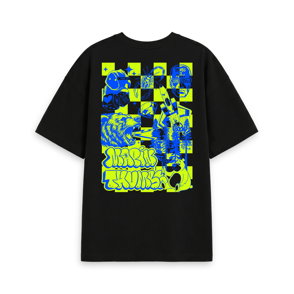 Black Printed T-shirt Back