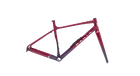 Red bicycle frame with 'MAKIN' branding on a white background