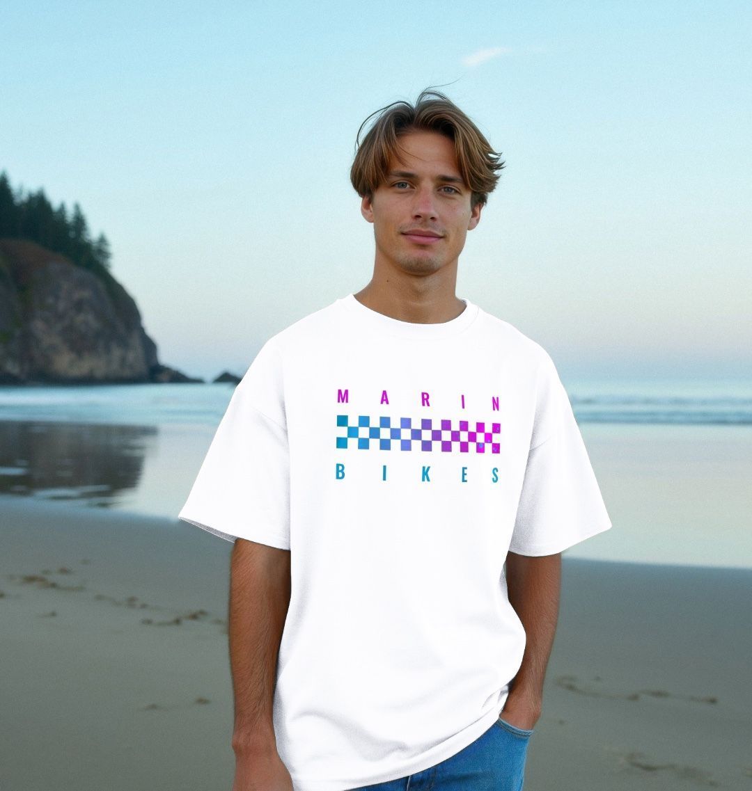 Marin Men's Oversized T-shirt White – Marin Bikes