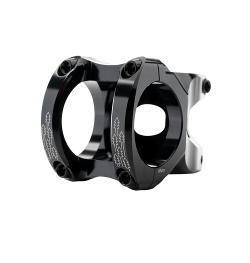 A black Marin Bikes CNC mountain bike stem